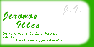 jeromos illes business card